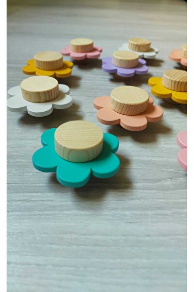 afralya home 3 Pieces! Papatya Baby Room Wooden Drawer / Cabinet Handle Figured Handle, Crown Shaped Drawer Handle