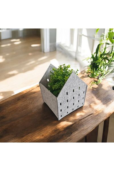 Next Craft Decorative Flower Pot Box Organizer Felt Basket Multi-Purpose 20X20X25 cm 3 mm Felt