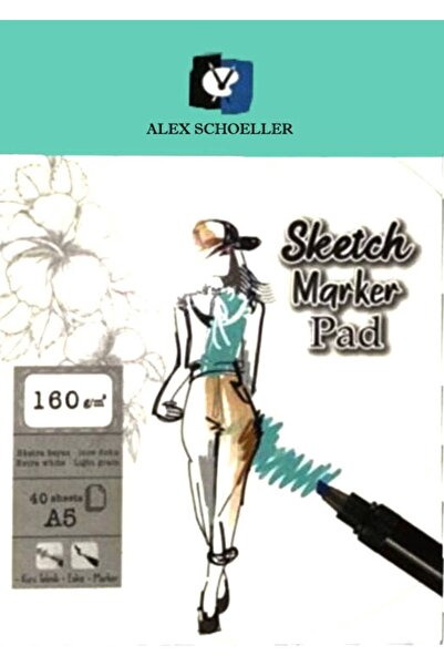Alex Schoeller Ciltli Sketch Marker Pad 160gr A5 40 Yaprak Alx:943