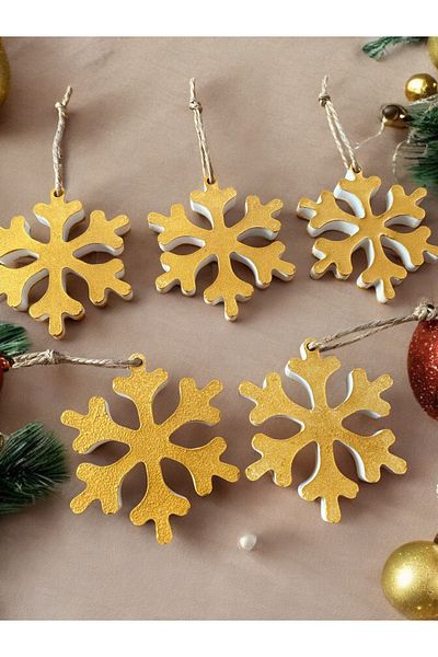MOMİKO TASARIM 5Pcs Christmas Tree Ornament Handmade