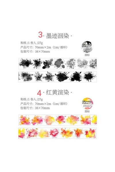 İthal G4-2 Meter Dye Ink Washi Tape - Number : 4
