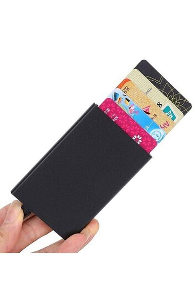 Emek Black Automatic Metal Credit Card Holder Business Card Holder