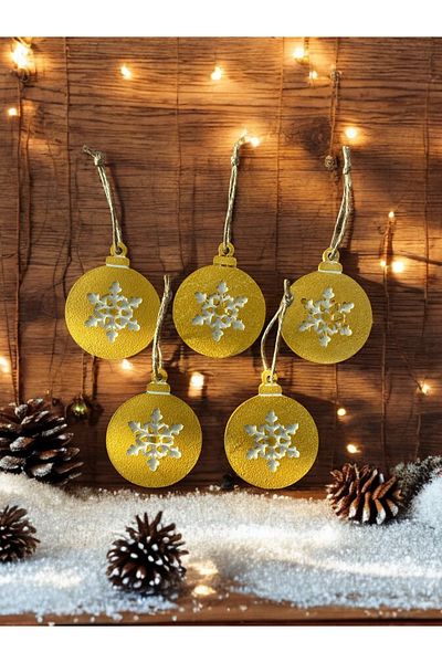 MOMİKO TASARIM 5Pcs Christmas Tree Ornament Handmade