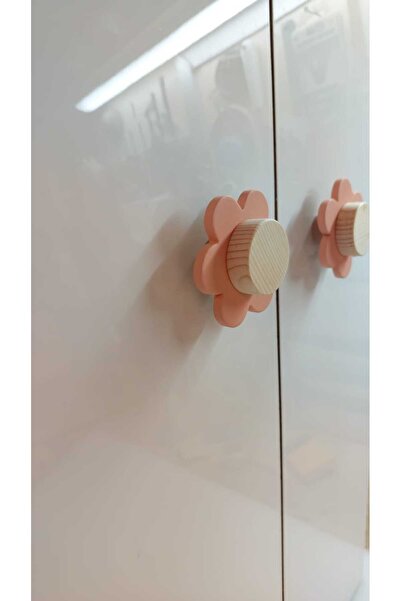 afralya home 3 Pieces! Papatya Baby Room Wooden Drawer / Cabinet Handle Figured Handle, Crown Shaped Drawer Handle