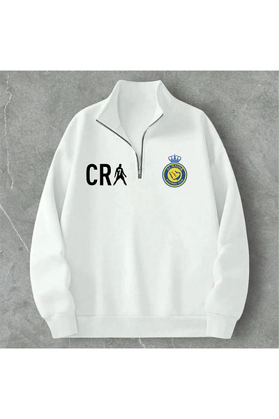 Pisa Art Φούτερ Cristiano Ronaldo X Al Nassr CR 7 Ειδικού Σχεδιασμού Half Zip Fan