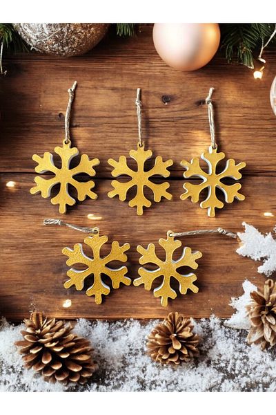 MOMİKO TASARIM 5Pcs Christmas Tree Ornament Handmade
