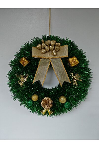 arminow YILBAŞI KAPI SÜSÜ ÇELENK YENİ YIL NOEL DEKORATİF KAPI SÜSÜ - 30 CM - ...