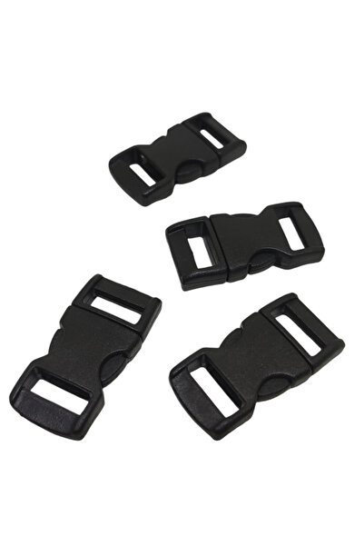 PARACORD 20 mm Paracord Bileklik Toka Klips Siyah Renk 50 Adet