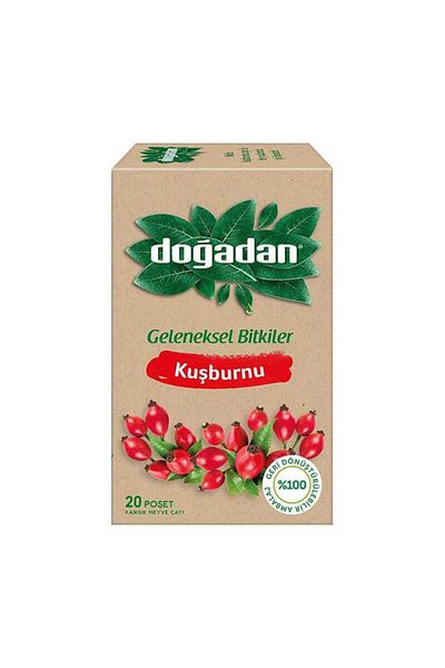 Doğadan Mint Lemon Sage Linden Green Tea - Rosehip Burdock Herbal Tea Set