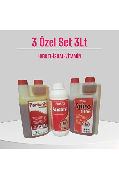 MALATYAYEM 3 Lü Kanatlı Bakım Seti - Acidoral - Spiro Clean Hırıltı - Pantoni...