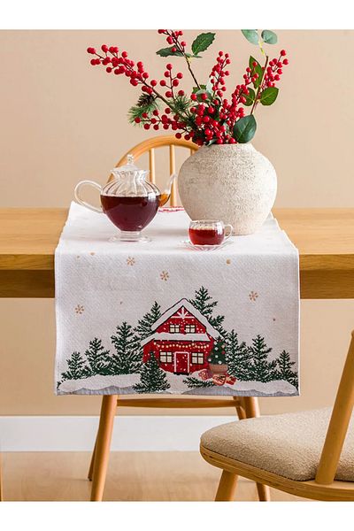 LC Waikiki Home Mixed Christmas Themed Tapestry Runner 45X120 cm