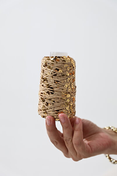 MODUMUZ RAHATLIK Pullu İp 100 gramlık bobinlerinde 320 metre uzunluk Pul Boyutu: 3mm+6mm