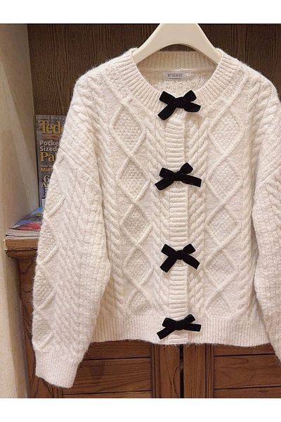 Aesthia Cardigan oversize cu detaliu panglică