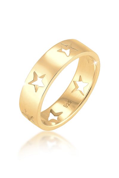 ELLI Ring Star Astro Cut Out Band Ring 925 Sterling Silver