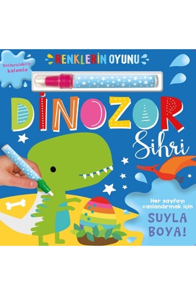İndigo Kitap Renklerin Oyunu – Dinozor Sihri (Su Doldurulabilir Kalemli) (Cil...