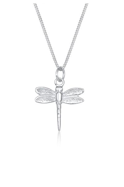 ELLI Colier Damă Curb Dragonfly Pandantiv Filigran În Argint Sterling 925