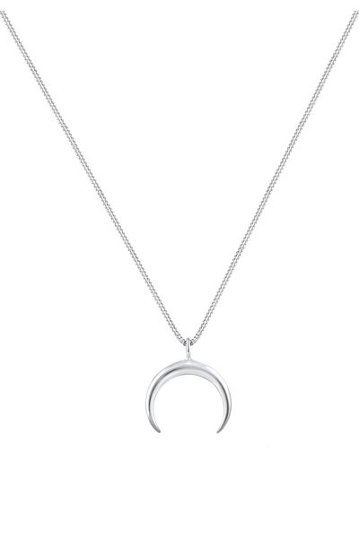 ELLI Colier Doamnă Crescent Moon Astro Blogger În Argint Sterling 925