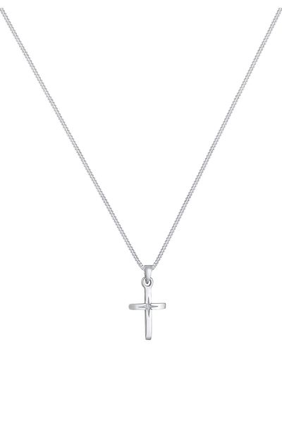 ELLI Necklace Ladies Cross Pendant Star Engraving Faith In 925 Sterling Silver
