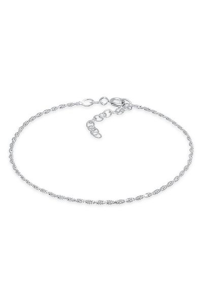 ELLI Brățară Doamnă Snur Răsucit Twist Basic Trend Ajustabilă În Argint Sterling 925