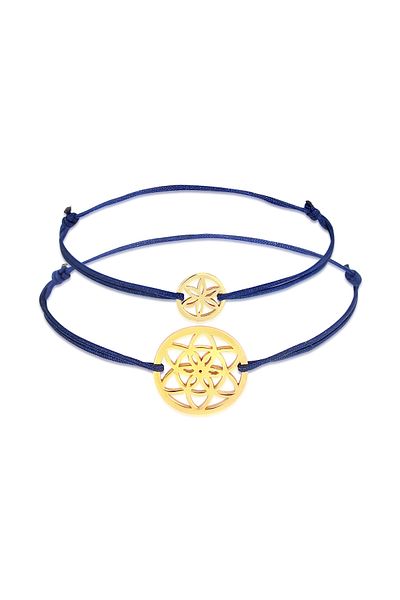 ELLI Damenarmband – 925er Sterlingsilber mit Blumen des Lebens, rosévergoldet