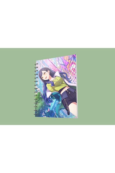 nihonwosekai 50 Sheets Hatsune Miku Colorful Pjsekai Project Sekai Anime A5 Boy Spiral Notebook Shiraishi an