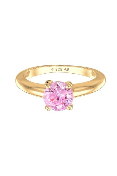 ELLI Ring Damen Solitär Classic mit Zirkonia Kristall in 925 Sterling Silber