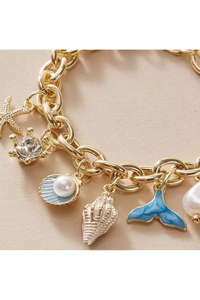 Store Ocean Style Artificial Pearl Shell Mermaid Tail Elegant Bracelet