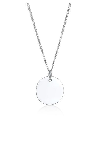 ELLI Colier Dama Pandantiv Placa Basic Din Argint Sterling 925
