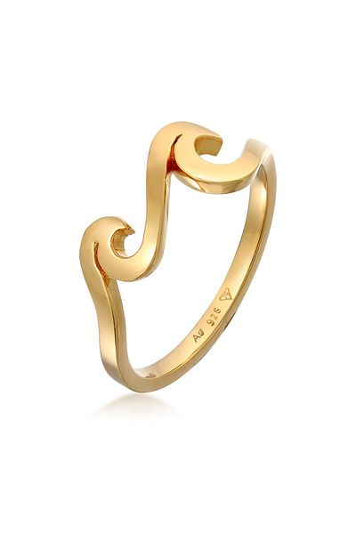 ELLI Ring Ladies Waves Maritime Basic In 925 Sterling Silver