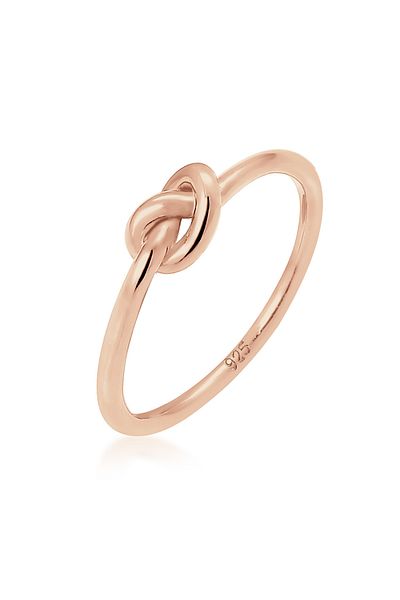 ELLI Damenring aus 925er-Sterlingsilber mit zartem Wasserzeichen – Knoten-Design