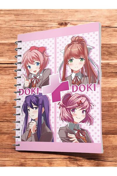 nihonwosekai Ddlc Doki Doki Literature Club A5 Anime Spiral Notebook 50 Sheets