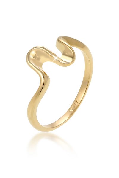 ELLI Ring Ladies Waves Look Trend In 925 Sterling Silver