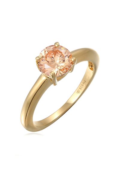 ELLI Damenring – Solitaire-Zirkoniumkristall, 925er Sterlingsilber