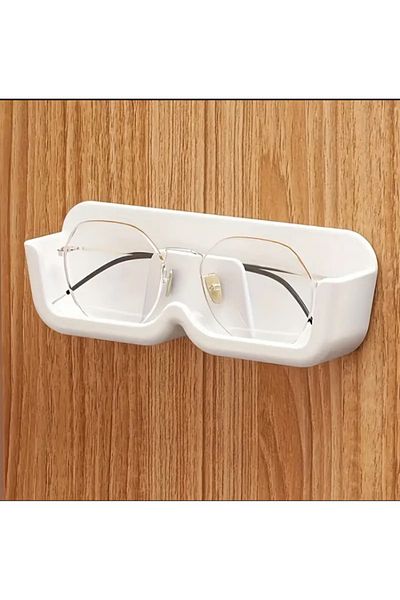glasses accessory 1 Piece White Glasses Hangers Can Be Stick on the Wall - Bedroom Bathroom