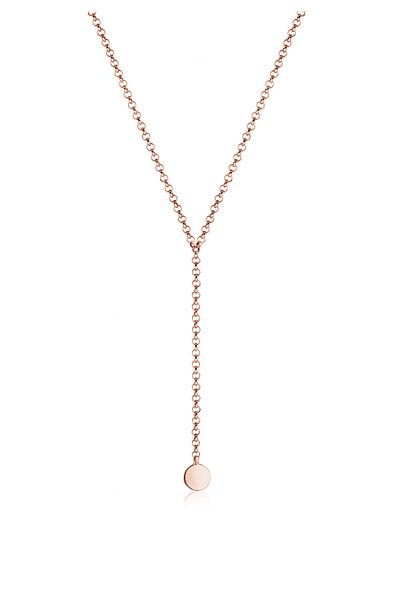 ELLI Colier pentru femei - Choker Y-Chain & Platelets Geo 925 Sterling Silver