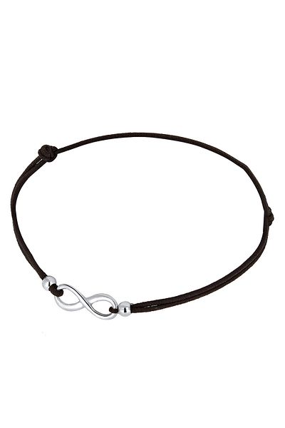 ELLI Dámský náramek Infinity Symbol Elastic Black ze stříbra 925