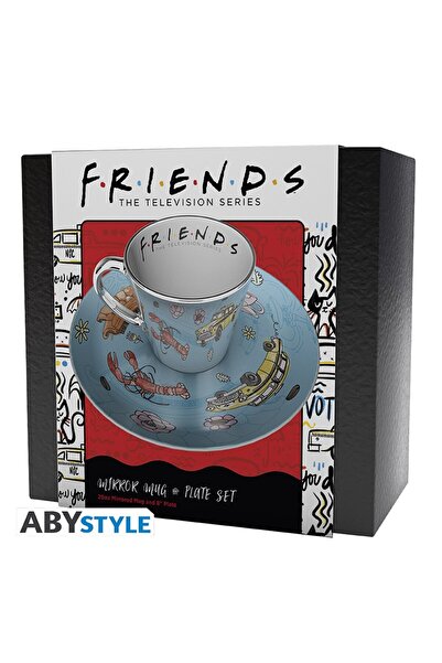 ABYstyle Frıends Mirror Mug & Plate Set Pattern Friends Fincan Seti Mmp001
