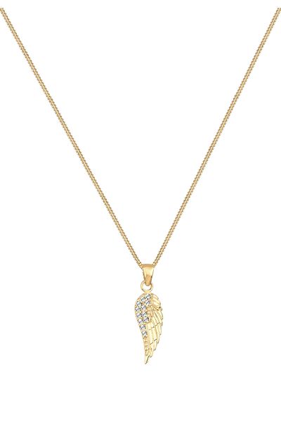 ELLI Necklace Ladies Wing Pendant With Crystals In 925 Sterling Silver