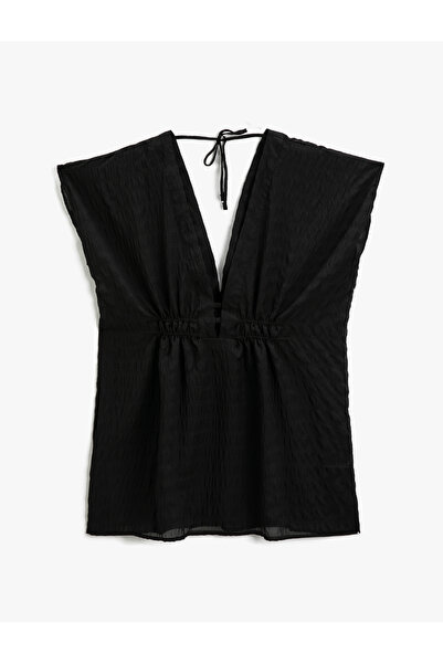 Koton Κιμονό με βαθύ λαιμό V - Συγκεντρωμένη μέση