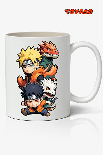 Toyaso كوب أبيض بتصميم الرسوم المتحركة ناروتو هدية لصديق الحبيب