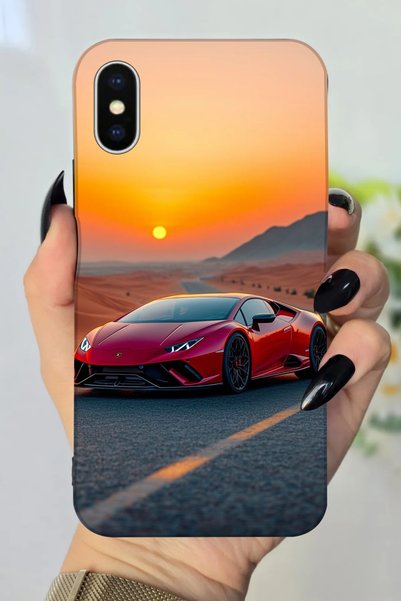 Snacase Apple iPhone X Compatible Lamborghini Pattern Hd Printed Silicone Case