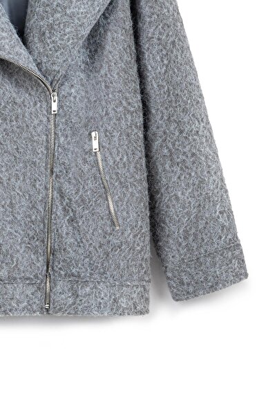 praye Gray Stamp Jacket - Wool Effect
