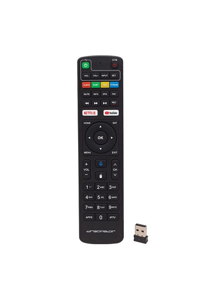 Drop Deposu Dreamstar Android Netflix-Youtube Keyed Voice Controlled Tv Compatible Satellite Controller (Without Text) (4172)