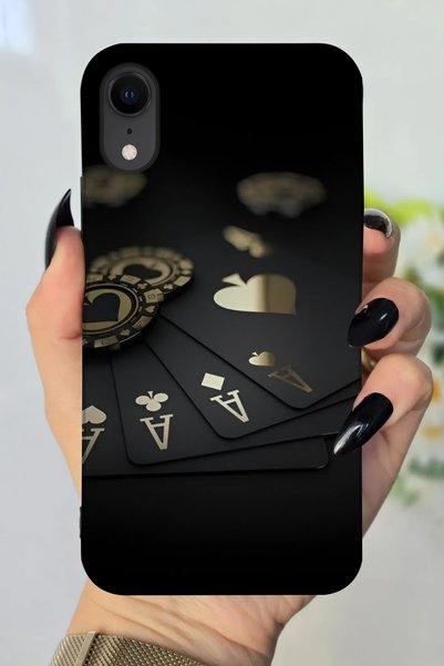 Snacase حافظة سيليكون مطبوعة عالية الدقة بنمط أوراق اللعب متوافقة مع هاتف App...