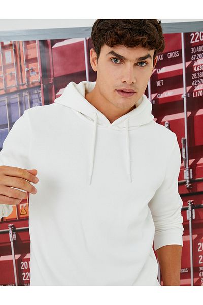 Koton Basic Kapuzenpullover Raised