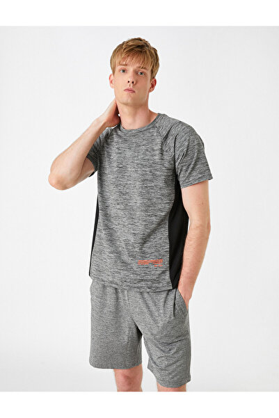 Koton Λιωμένο αθλητικό T-Shirt Crew Lack