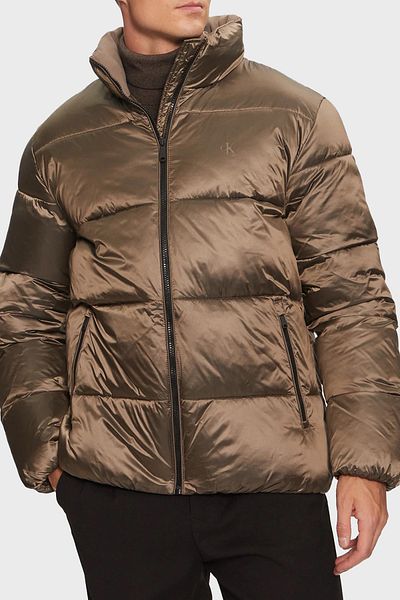 Calvin Klein Glossy Looking Quilted Stand Collar Men's down Jacket - J30J 326097 Pav