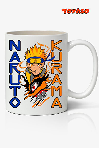 Toyaso كوب ناروتو كوراما باللون الأبيض بتصميم الرسوم المتحركة هدية لصديق الحبيب