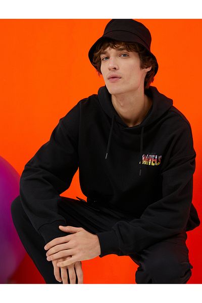 Koton Marvel Hooded Sweatshirt Raised Licensed Printed
