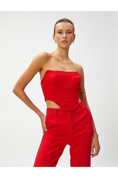 Koton Abendkleid, Korsett, Bustier, trägerlos, mit Bügel